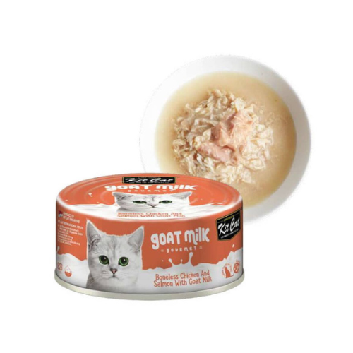  Kit Cat Goat Milk Gourmet Chicken y Salmon 70Gr