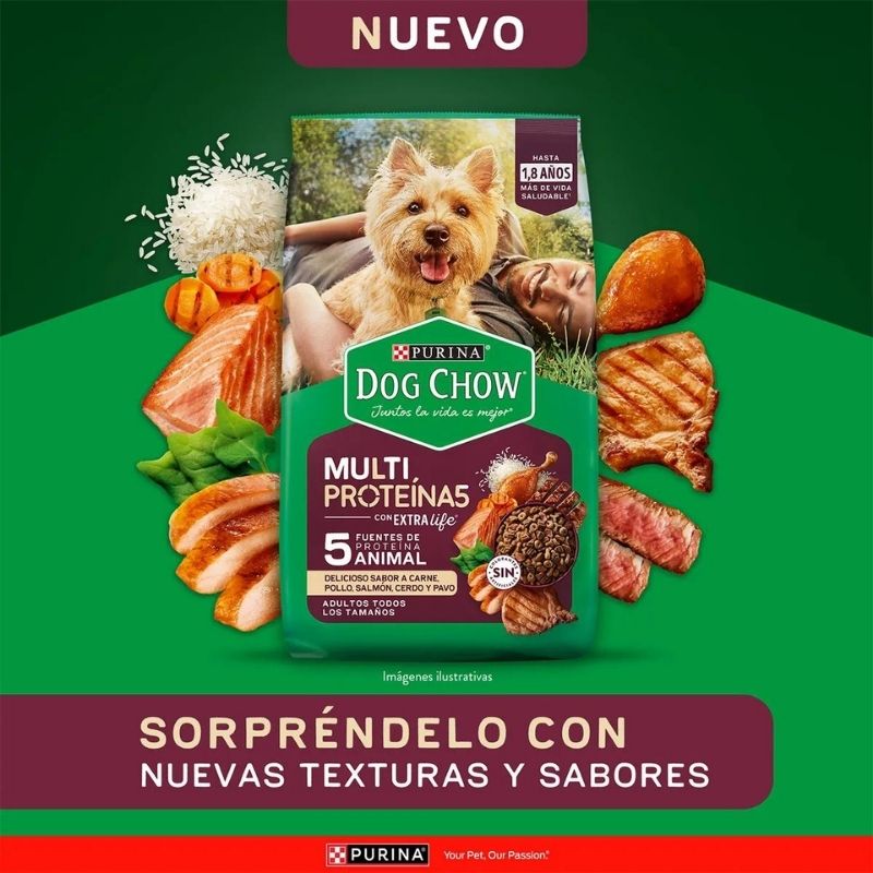 Purina Dog Chow Multi Proteína Alimento para perro 3Kg 