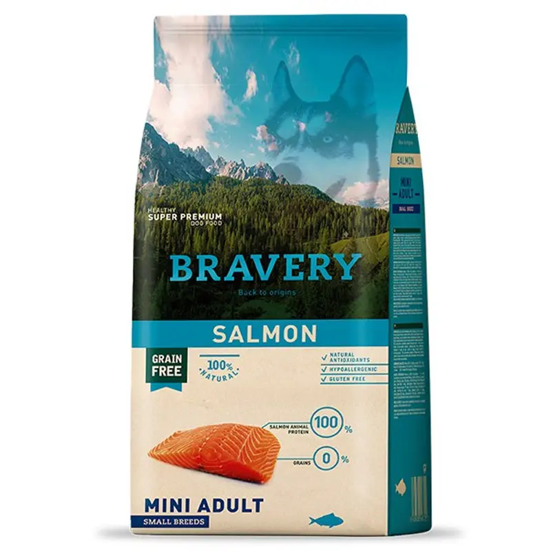 Bravery Mini Adult Salmon Alimento para Perro 2Kg