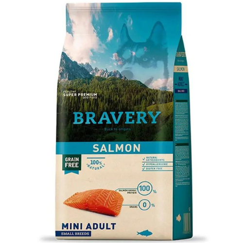 Bravery Mini Adult Salmon Alimento para Perro 7Kg