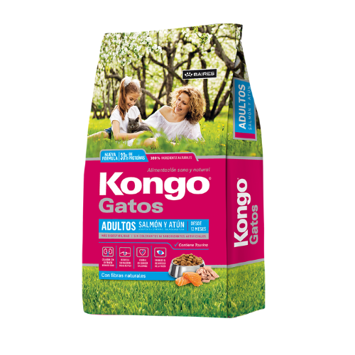 Kongo Gatos Adultos Salmon Y  Atún alimento para Gato 8Kg