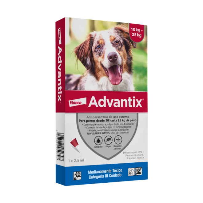 Advantix Antipulga para perros 10 a 25Kg 