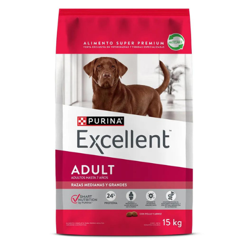 Purina Excellent Adulto Mediana Grande Alimento para Perro 15Kg