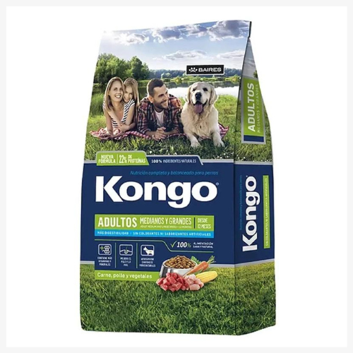 Kongo Adulto Raza Mediana Y Grande Alimento Para Perro 18Kg