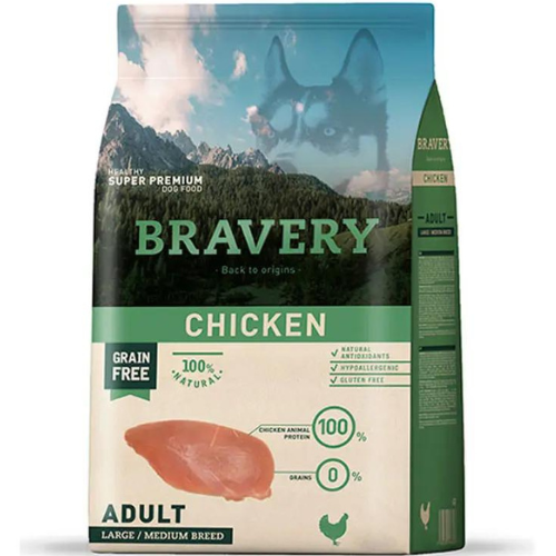 Bravery Adulto Chicken Perro 4Kg