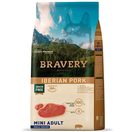 Bravery Mini Adulto Iberian Pork  Alimento para Perro 2Kg