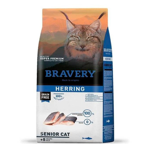 Bravery Adult Cat Herring Senior  Alimento Para Gato 2kg