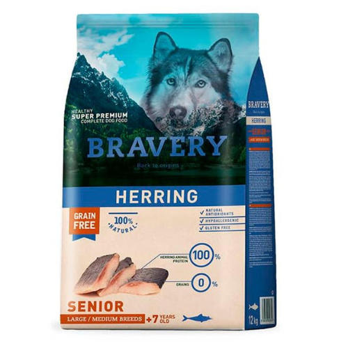 Bravery Herring Senior Medium Large Alimento para Perro  4Kg