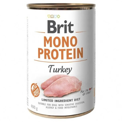 Brit Mono Protein Turkey Alimento Húmedo para Perro 400 Gr