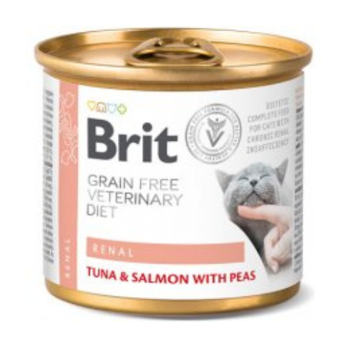 Brit Renal Tuna & Salmon With Peas Alimento Húmedo para Gato 200g 