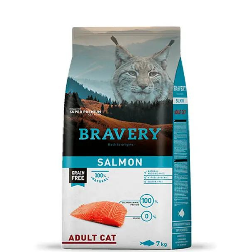 Bravery Adult Cat Salmon Alimento para Gato 7Kg