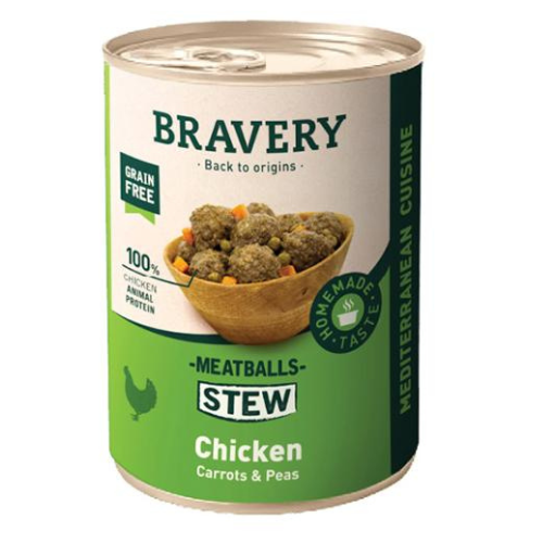 Bravery Meatballs Stew Chicken Alimento Húmedo para Perro 415g