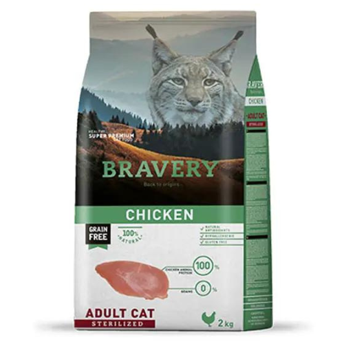 Bravery Adult Cat Sterilized Chicken 2Kg