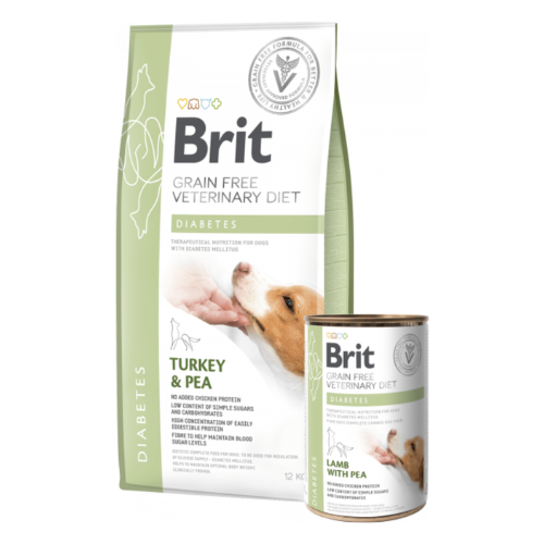 Brit GF Veterinary Diets Turkey Diabetes Alimentos para Perro 2Kg