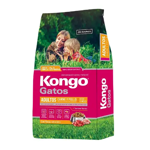 Kongo Gatos Adultos Carne Y Pollo alimento Para Gato 1Kg