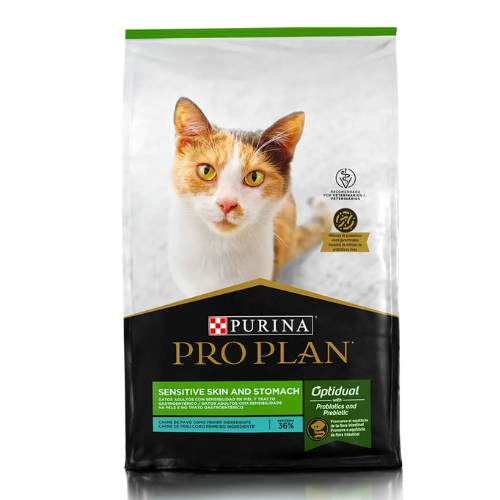 Pro Plan Sensitive Skin & Stomach Adulto Alimento Para Gato 3Kg