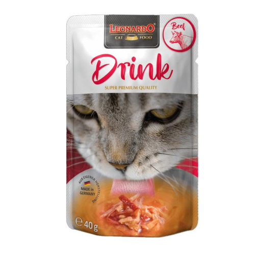 Leonardo Drink Beef Alimento Húmedo Para Gato 40g